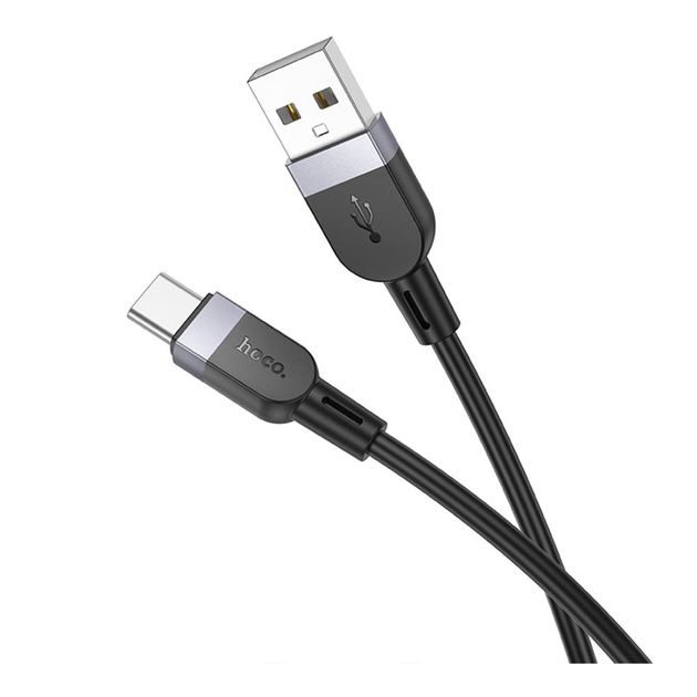 Кабель HOCO USB to Type-C X109 silicone 3A 2m чорний від батарейки.com.ua