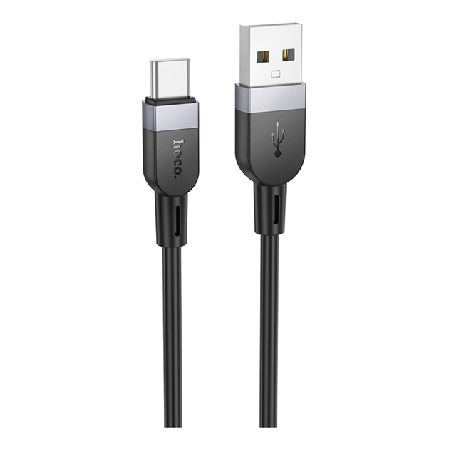 Кабель HOCO USB to Type-C X109 silicone 3A 2m чорний), зображення 7