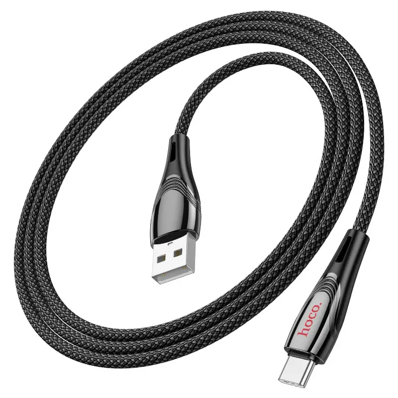 Кабель HOCO USB Type-C U133, data, 3A, 1.2м чорний), зображення 7