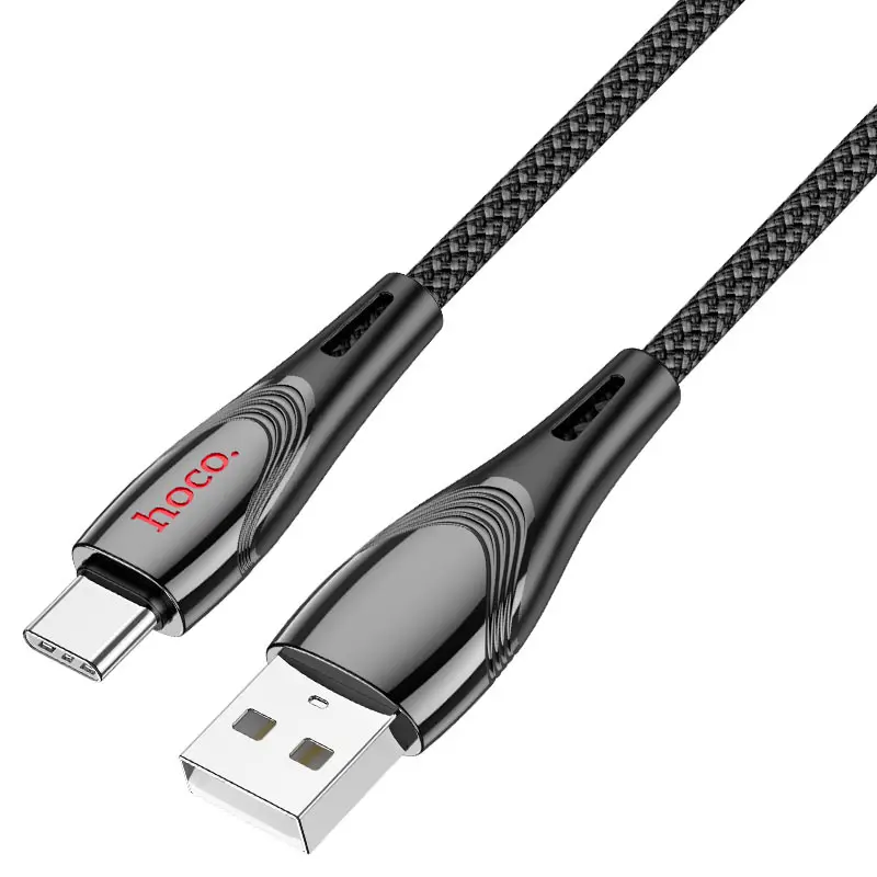 Кабель HOCO USB Type-C U133, data, 3A, 1.2м чорний), зображення 8