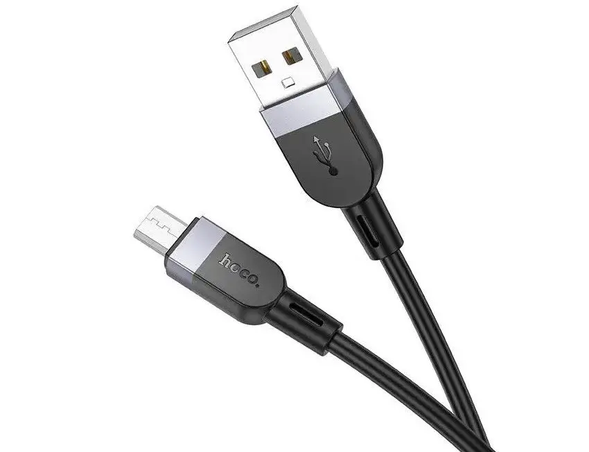 Кабель HOCO X109 Energy USB to Micro silicone 2,4A 1m чорний від батарейки.com.ua