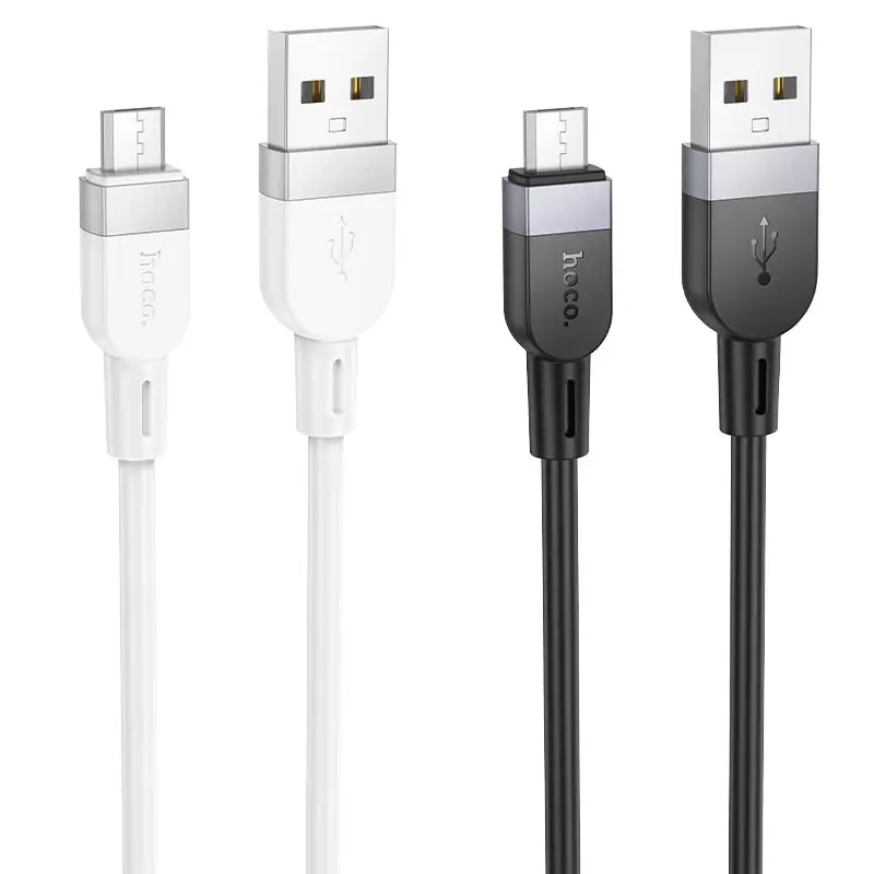 Кабель HOCO X109 USB to Micro silicone 2,4A 1m White), зображення 4