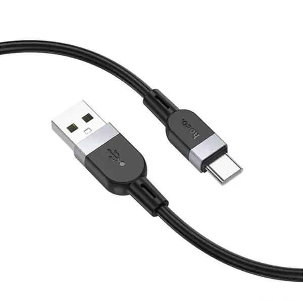 Кабель HOCO X109 USB to Type-C silicone 3A 1m чорний від батарейки.com.ua