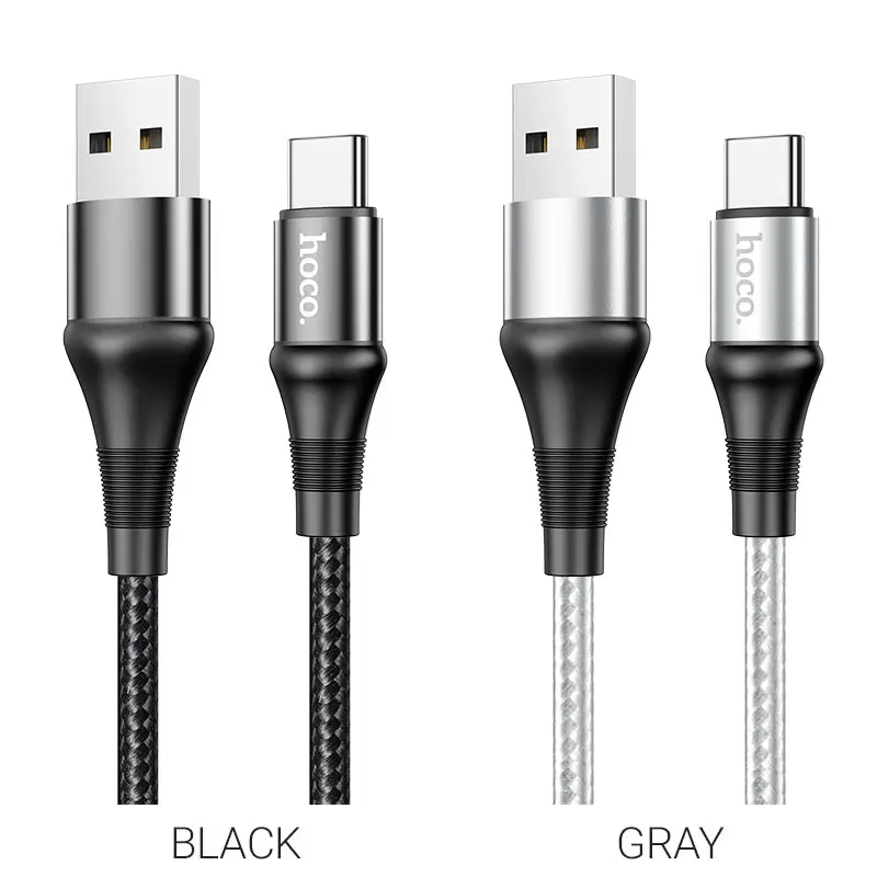 Кабель HOCO X50 USB to Type-C data 3A 1m Grey), зображення 4