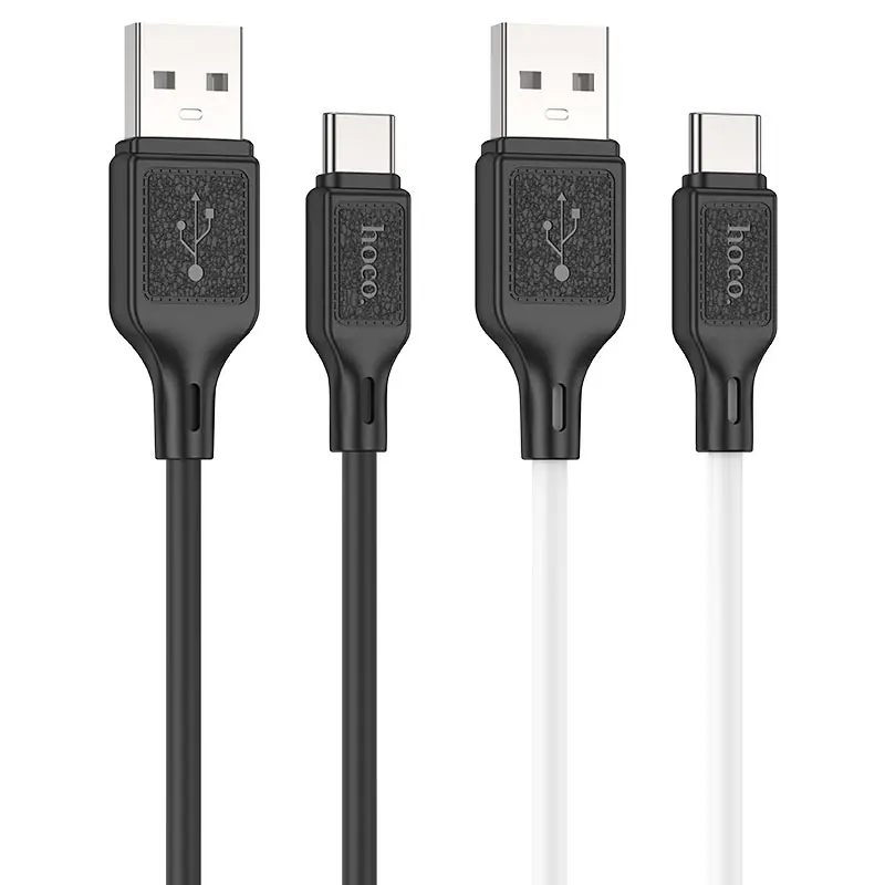 Кабель HOCO X90 USB to Type-C silicone 3A 1m White), зображення 5