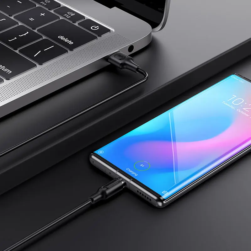 Кабель магнітний BOROFONE BX41 Amiable USB to Type-C 2.4A 1.2m black), зображення 4