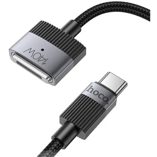 Кабель магнітний HOCO Type-C to MagSafe 3 U141 PD140W 1.8 м Black, для MacBook), зображення 8