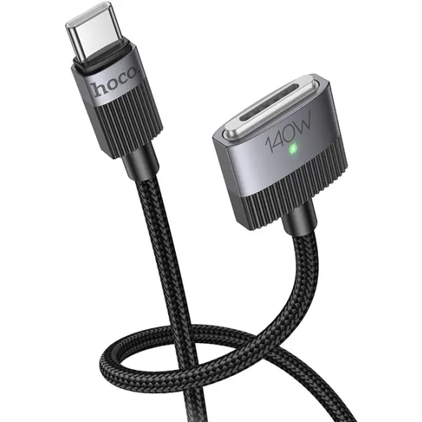 Кабель магнітний HOCO Type-C to MagSafe 3 U141 PD140W 1.8 м Black, для MacBook), зображення 4