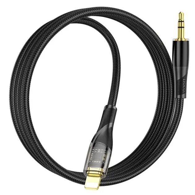 кабель НОСО UPA25 Lightning to AUX Jack Digital audio conversion 1м Black), зображення 4