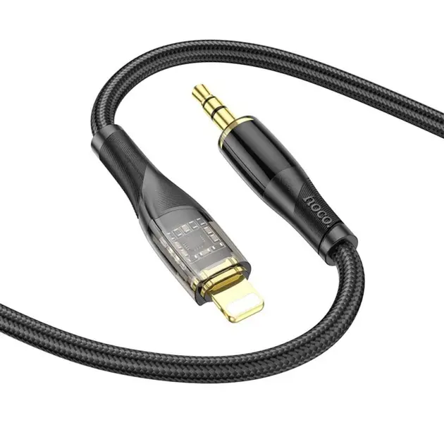 кабель НОСО UPA25 Lightning to AUX Jack Digital audio conversion 1м Black), зображення 5