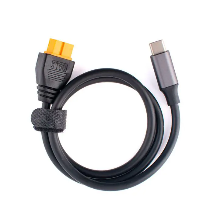 Кабель перехідник ToolkitRC SC100 Type-С to XT60, PD3.0/QC3.0/FCP/AFC, 5A PD100W, 0.5м, TK41700 (Кабель для підключення зарядних пристроїв ToolkitRC від блоків живлення з PowerDelivery  через Type-C, Input USB-C 7.0-20.0V @PD2.0 PD3.0 QC2.0  Input current MAX 5A  Output voltage 7.0-20.0V  Output current MAX 5.0A  Connector XT60  Length 50cm  Wight 35g  Work temp -10 – 40’C) від батарейки.com.ua