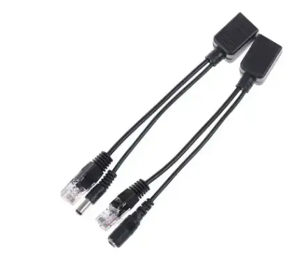 Кабель PoE Splitter Ethernet 10/100Mbps вхід 12 В (пара штекер +гніздо для живлення 5,5)), зображення 7