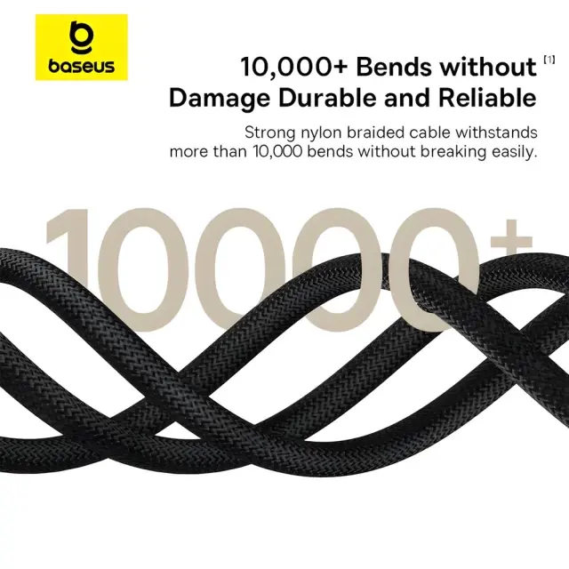 Кабель Power Delivery Baseus Dura Type-C to Lightning PD20W 2m Black-gold P10377800U01-02), зображення 7