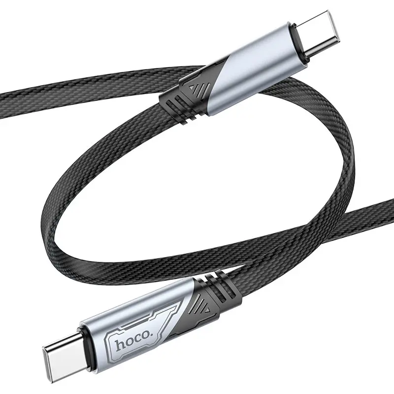Кабель Power Delivery HOCO U119 Type-C to Type-C PD60W 1.2m чорний), зображення 6
