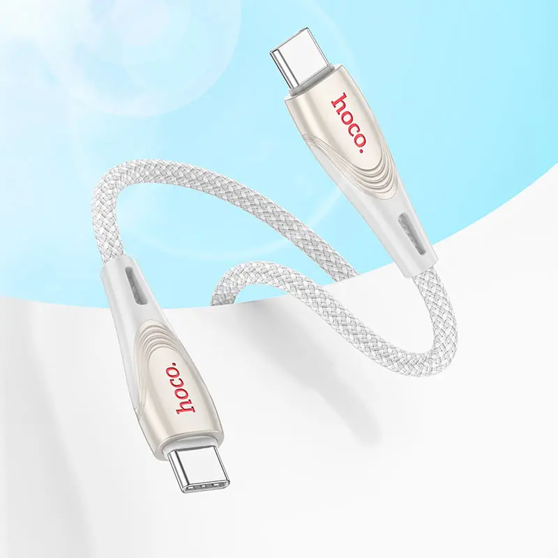 Кабель Power Delivery HOCO U133 Monte Type-C PD60W 3A 1,2m сірий), зображення 4
