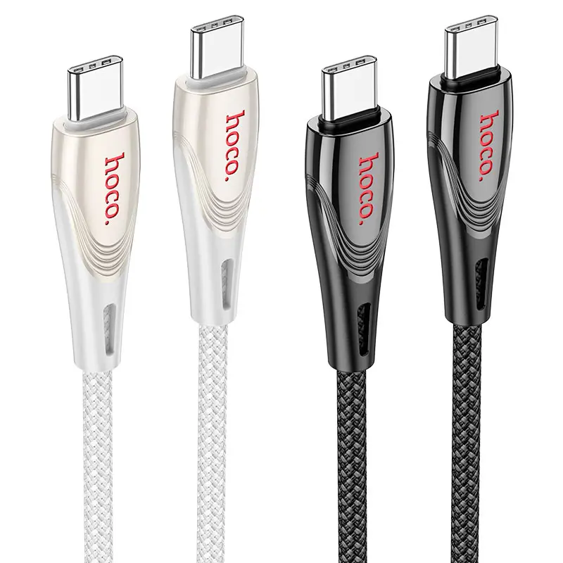 Кабель Power Delivery HOCO U133 Monte Type-C PD60W 3A 1,2m сірий), зображення 5