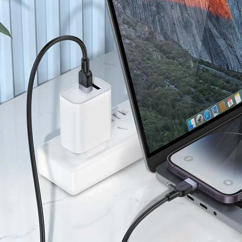 Кабель Power Delivery HOCO X109 Type-C to Lightning PD27W 2m чорний ), зображення 3