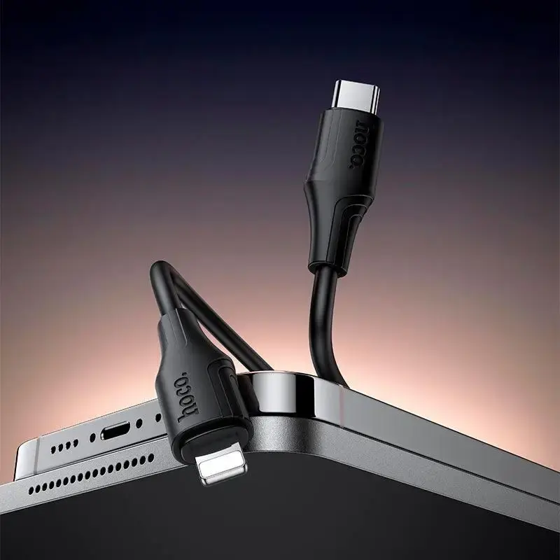 Кабель Power Delivery HOCO X124 Type-C to Lightning PD28W 1m чорний), зображення 2