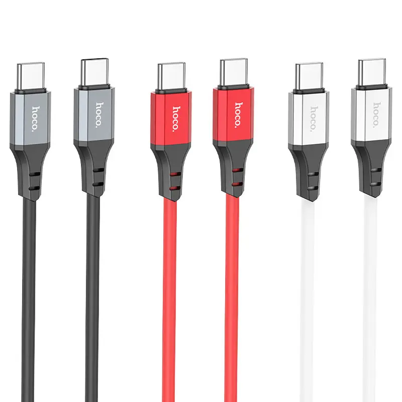 Кабель Power Delivery HOCO X86 Type-C PD60W 3A silicone 1m чорний), зображення 6
