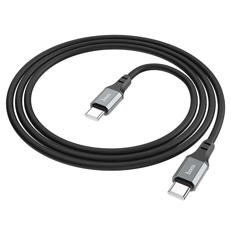 Кабель Power Delivery HOCO X86 Type-C PD60W 3A silicone 1m чорний), зображення 8