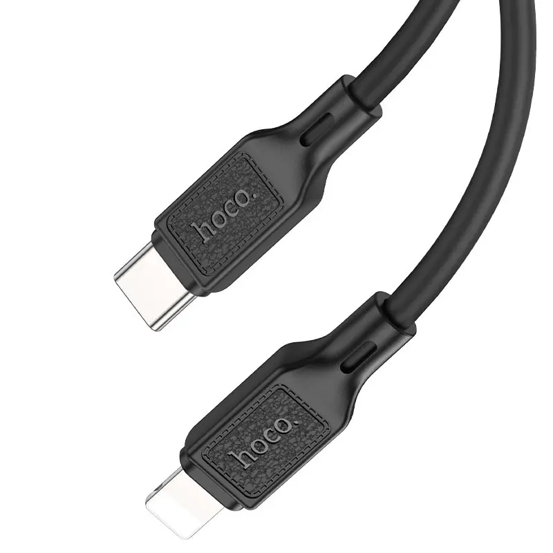 Кабель Power Delivery HOCO X90 Type-C to Lightning PD20W 3A 1m чорний від батарейки.com.ua