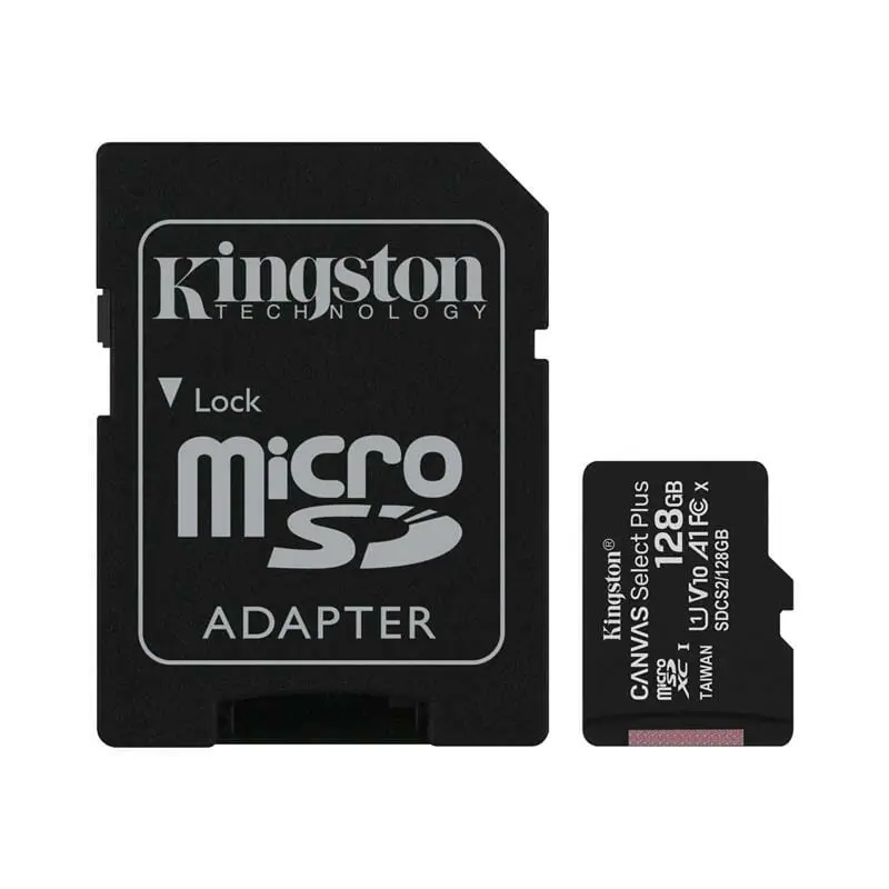карта пам'яті KINGSTON microSD 128 GB UHS Class 10 100R з SD адаптером), зображення 2 карта пам'яті KINGSTON microSD 128 GB UHS Class 10 100R з SD адаптером), зображення 2