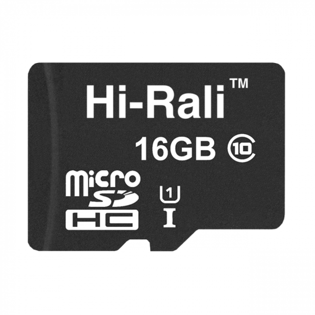 карта пам'яті microSDHC HI-RALI 16GB Сlass 10 з адаптером SD), зображення 2