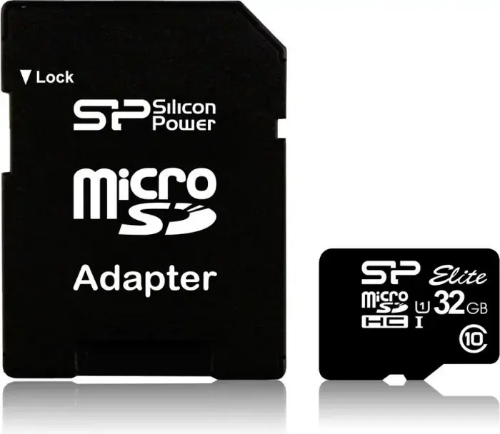 карта пам'яті SILICON POWER Elite microSDHC 32 GB Class 10 + adapter від батарейки.com.ua