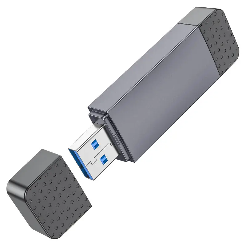 Кардрідер HOCO HB45 Spirit USB3.0,  2in1 сірий ), зображення 9