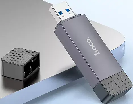Картрідер HOCO HB45 Spirit (USB3.0, Type-C) сірий), зображення 4 Картрідер HOCO HB45 Spirit (USB3.0, Type-C) сірий), зображення 4