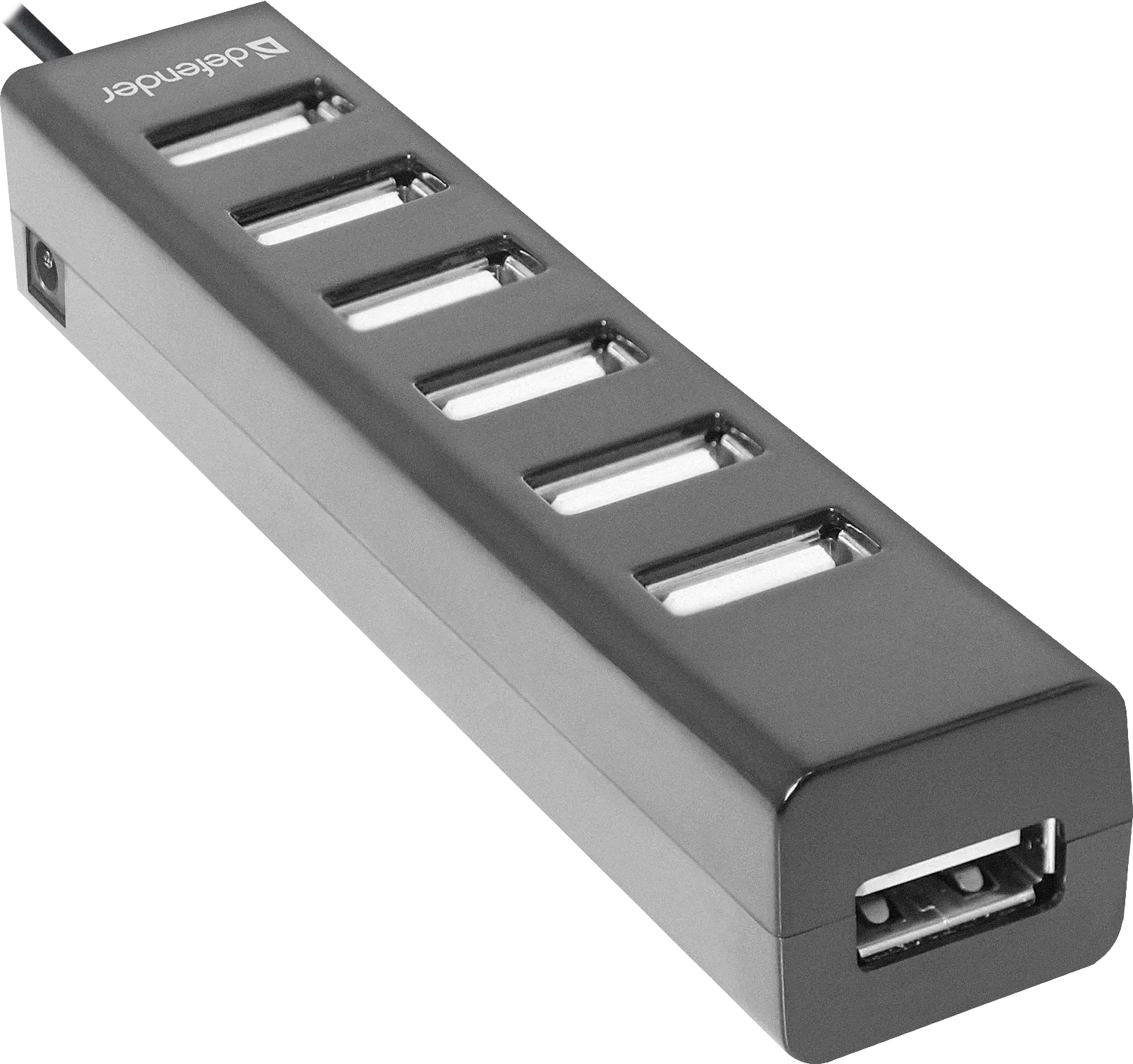 Хаб DEFENDER Quadro Swift 7xUSB 2.0 (Компактний 7-портовий міні-хаб Підтримує режим «гарячої» заміни Призначений для підключення периферійних пристроїв до ПК Додаткові драйвери для роботи не потрібні Підтримує USB накопичувачі Струмовий захист портів USB Можливість заряджати акумулятори через USB-з'єднання навіть якщо комп'ютер вимкнено (якщо підключено блок живлення)) від батарейки.com.ua