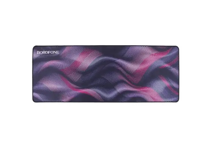 Килимок для мишки BOROFONE BG12 тканина прогумована 800*300*2мм чорний-рожевий від батарейки.com.ua