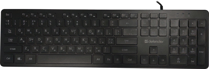 Клавіатура DEFENDER Balance LQ UKR USB, LED підсвітка, чорна), зображення 5