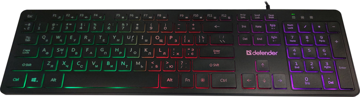 Клавіатура DEFENDER Balance LQ UKR USB, LED підсвітка, чорна від батарейки.com.ua