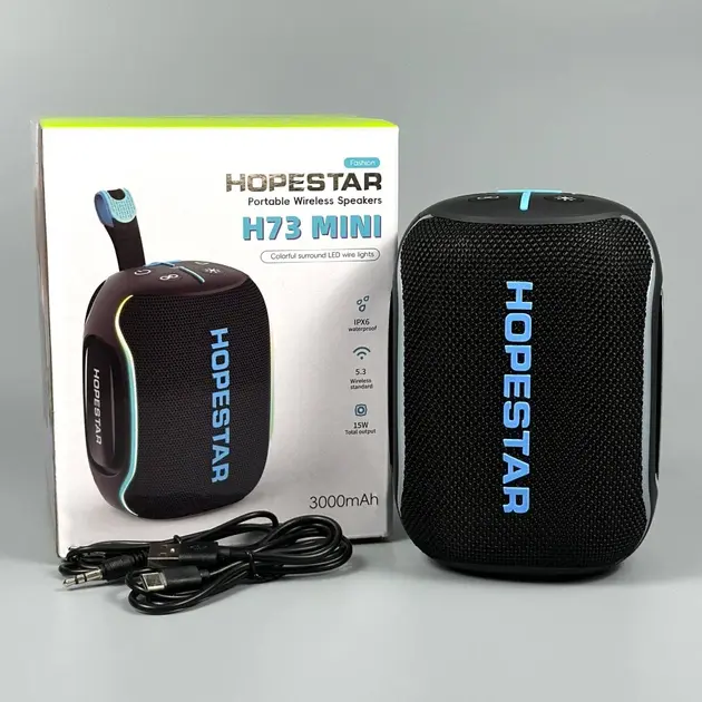 Колонка HOPESTAR H73  bluetooth MINI 15W Black), зображення 2
