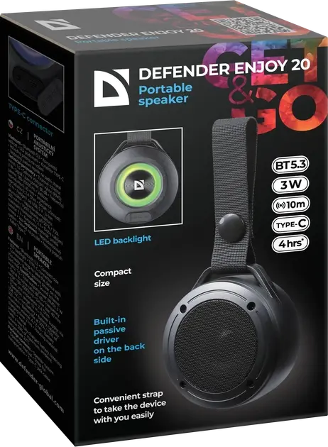 Колонка DEFENDER Enjoy 20 3Вт чорна), зображення 2