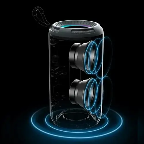 Колонка TG656 bluetooth з RGB ПІДСВІЧУВАННЯМ, speakerphone, радіо, ЧОРНА), зображення 3