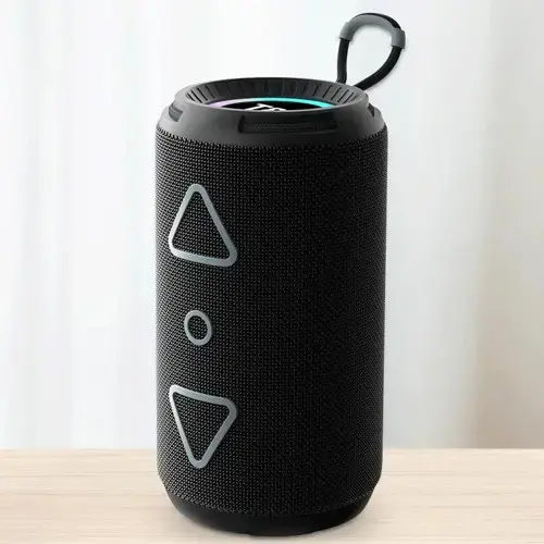 Колонка TG656 bluetooth з RGB ПІДСВІЧУВАННЯМ, speakerphone, радіо, ЧОРНА), зображення 5