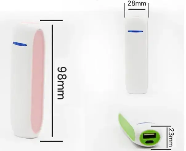 Корпус Power Bank для 1 акумулятора 18650  USB+microUSB 1А овальний), зображення 2