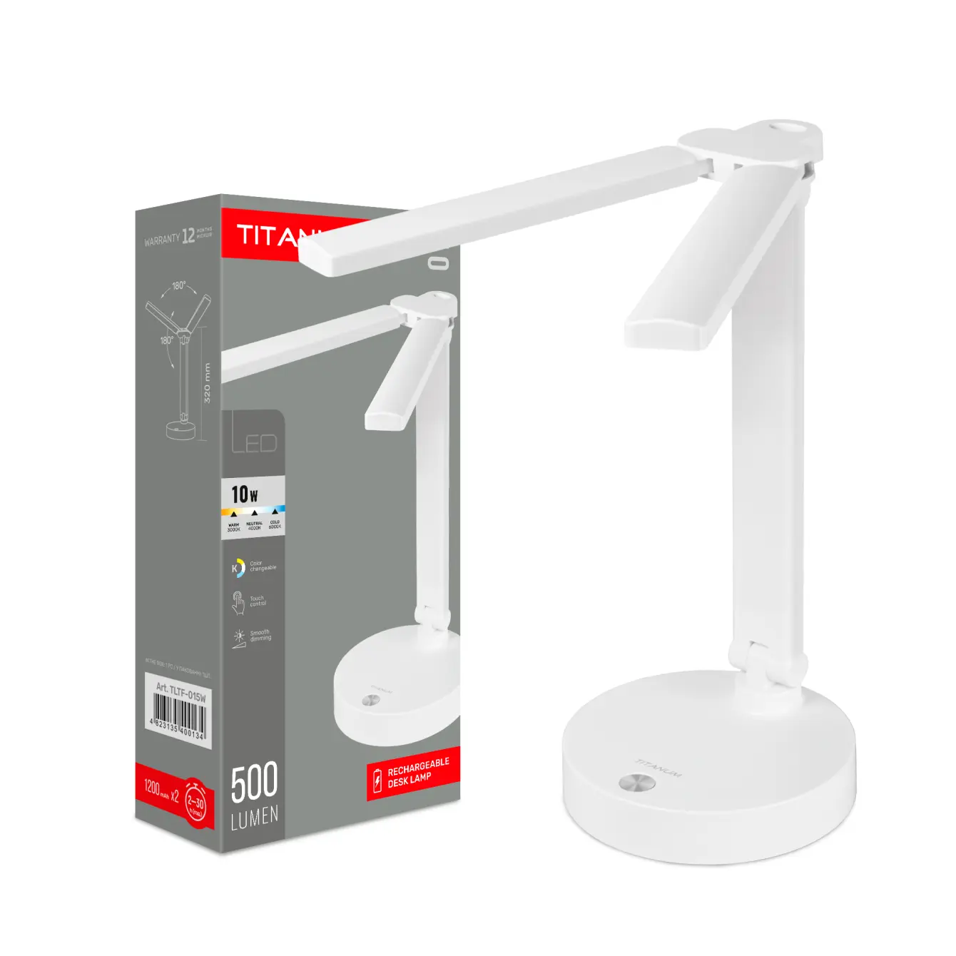 LED лампа настiльна TITANUM TLTF-015W 10W 3000-6000K), зображення 2