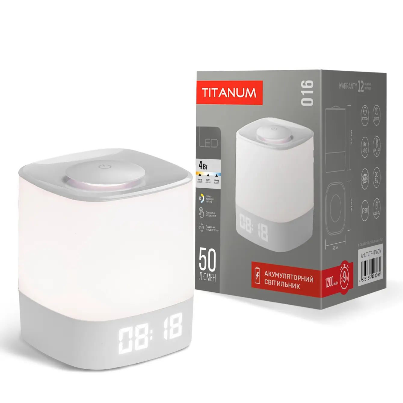 LED світильник TITANUM TLTF-016CW акумуляторний ), зображення 4