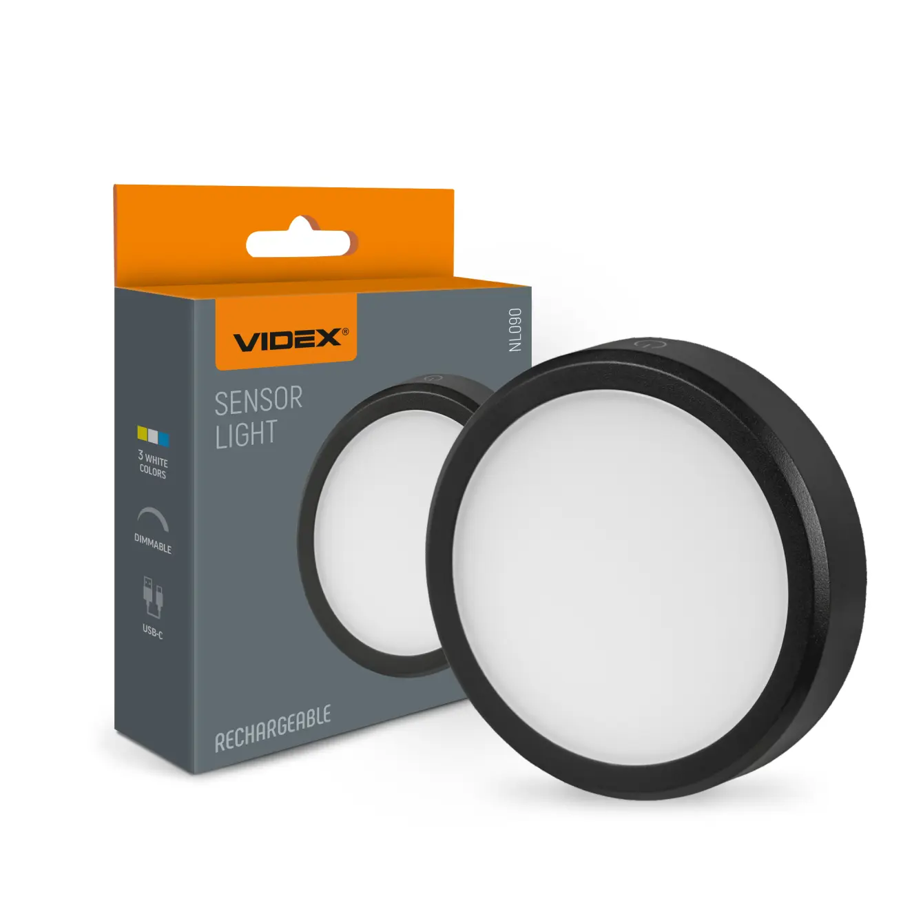 LED світильник VIDEX VL-NL090B акумуляторний з датчиком руху Black), зображення 2