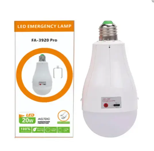 Ліхтар ЛАМПОЧКА акумулятор FA-3920 Pro (LED 20W SMD) +2x18650+microUSB 3 режими 