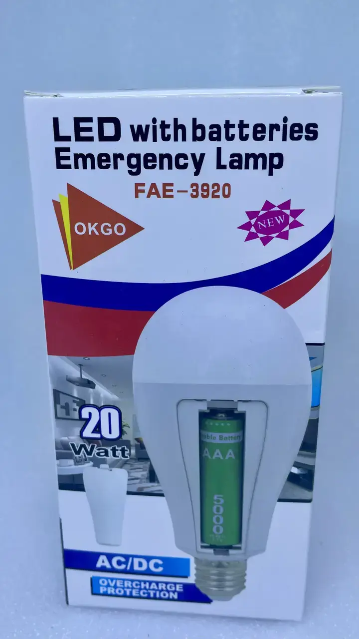 Ліхтар ЛАМПОЧКА FAE-3920LED 20W SMD+2x18650 ), зображення 3