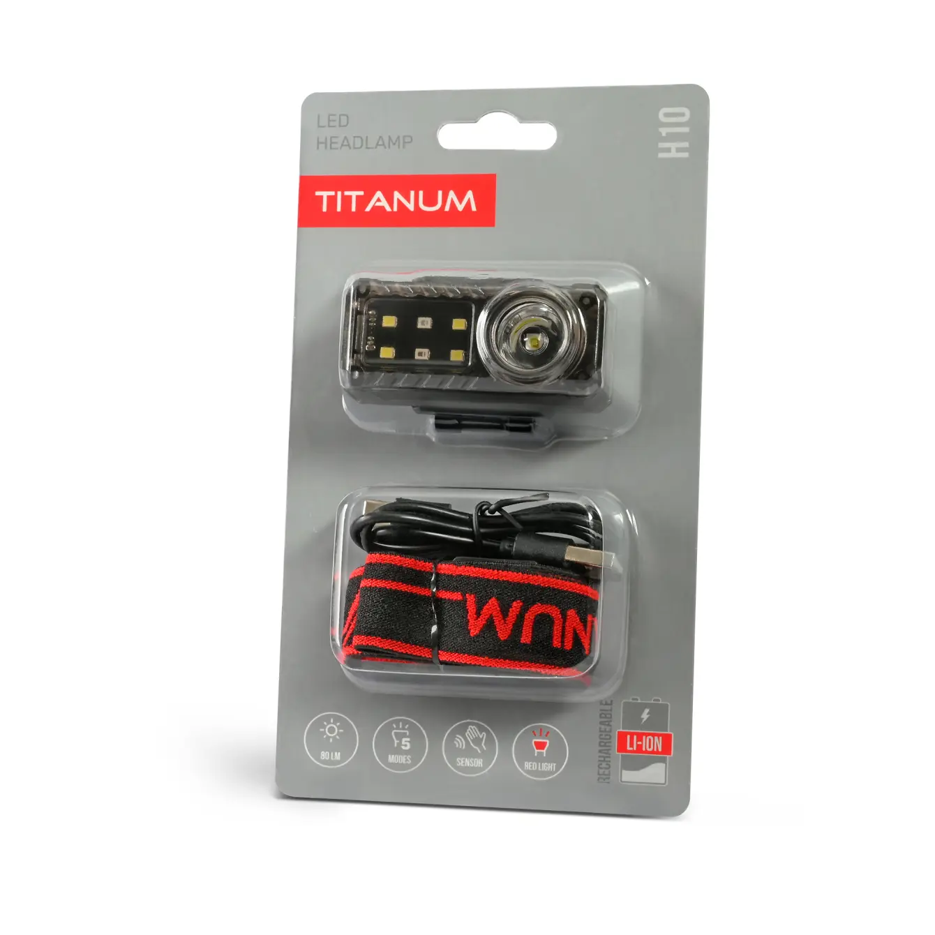 Ліхтар налобний TITANUM TLF-H10 80 Lm червоне світло), зображення 3