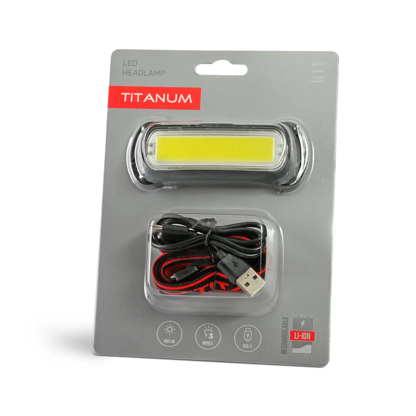 Ліхтар налобний TITANUM TLF-H11 400Lm), зображення 4