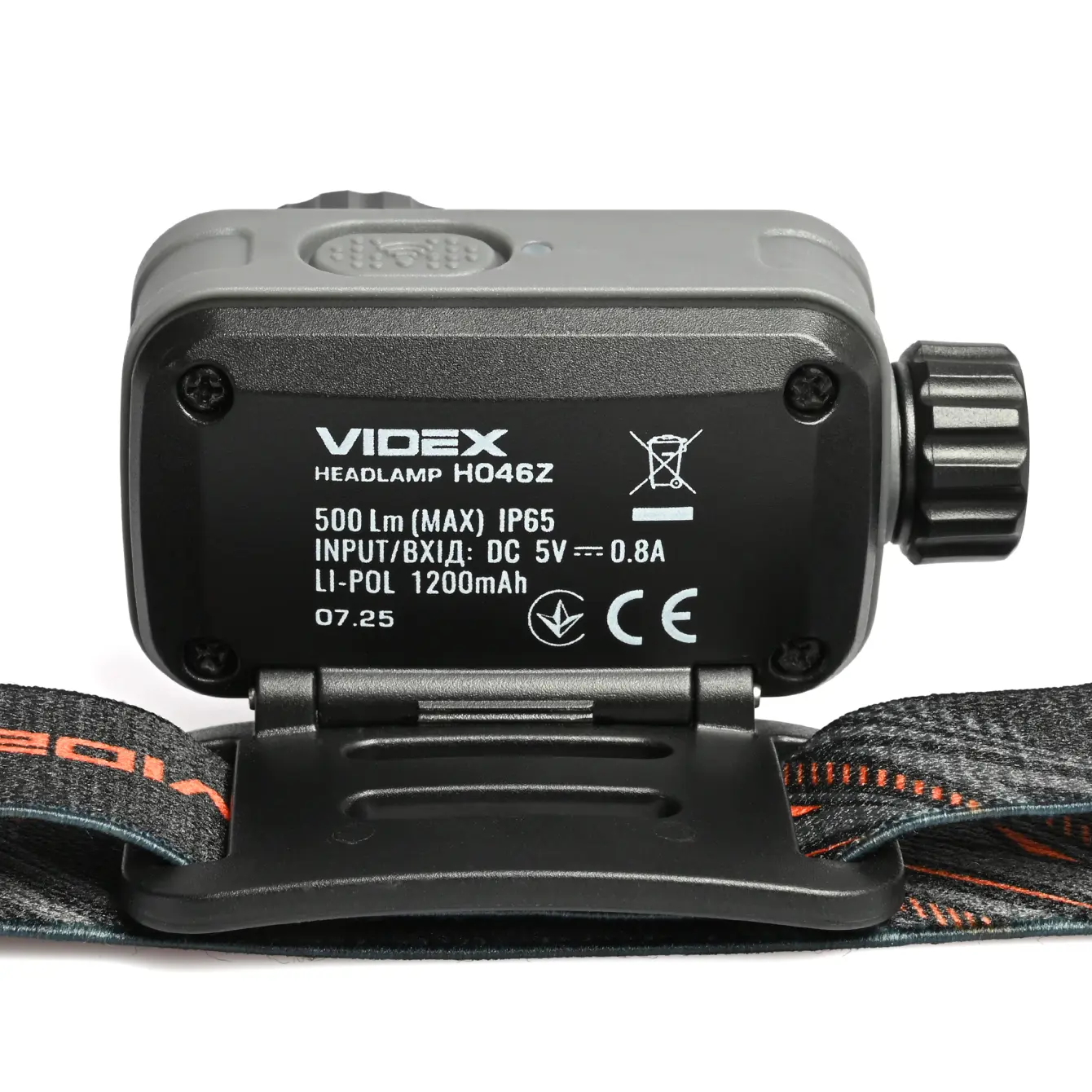 Ліхтар налобний VIDEX VLF-H046Z 500Lm 60м, Li-pol 3.7V 1200mAh вбуд, IP65, червоне, біле, зелене світло), зображення 10