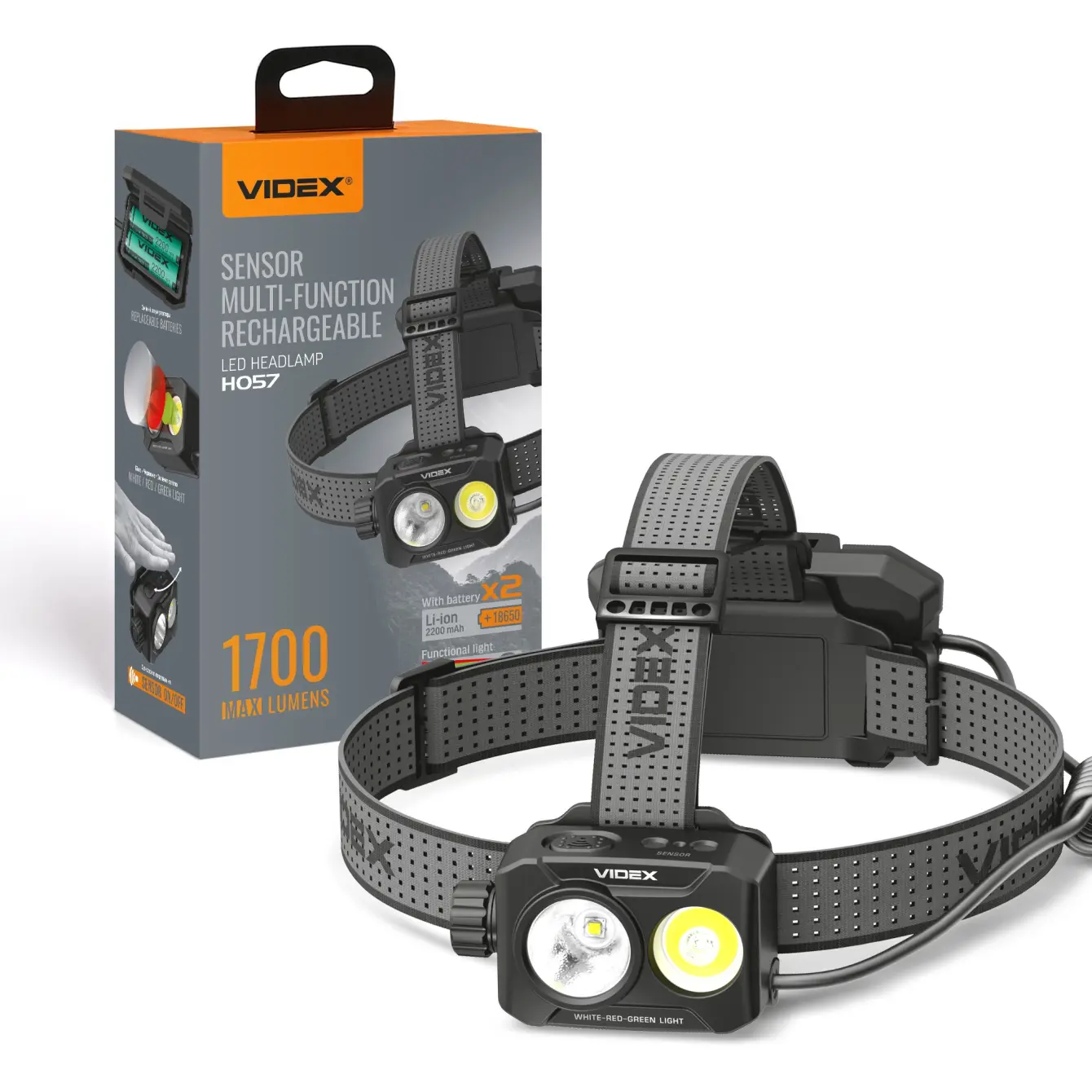 Ліхтар налобний VIDEX VLF-H057 1700Lm 5000K), зображення 2