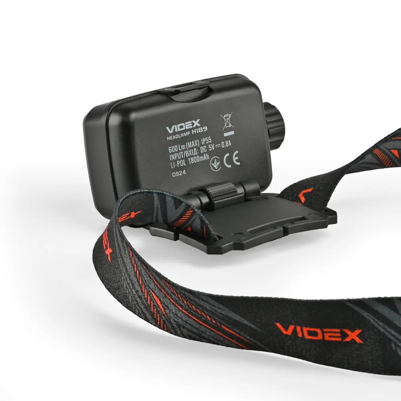 Ліхтар налобний VIDEX VLF-H189 600Lm, Lipol 1800mAh, type-c, режим червоне світло), зображення 18