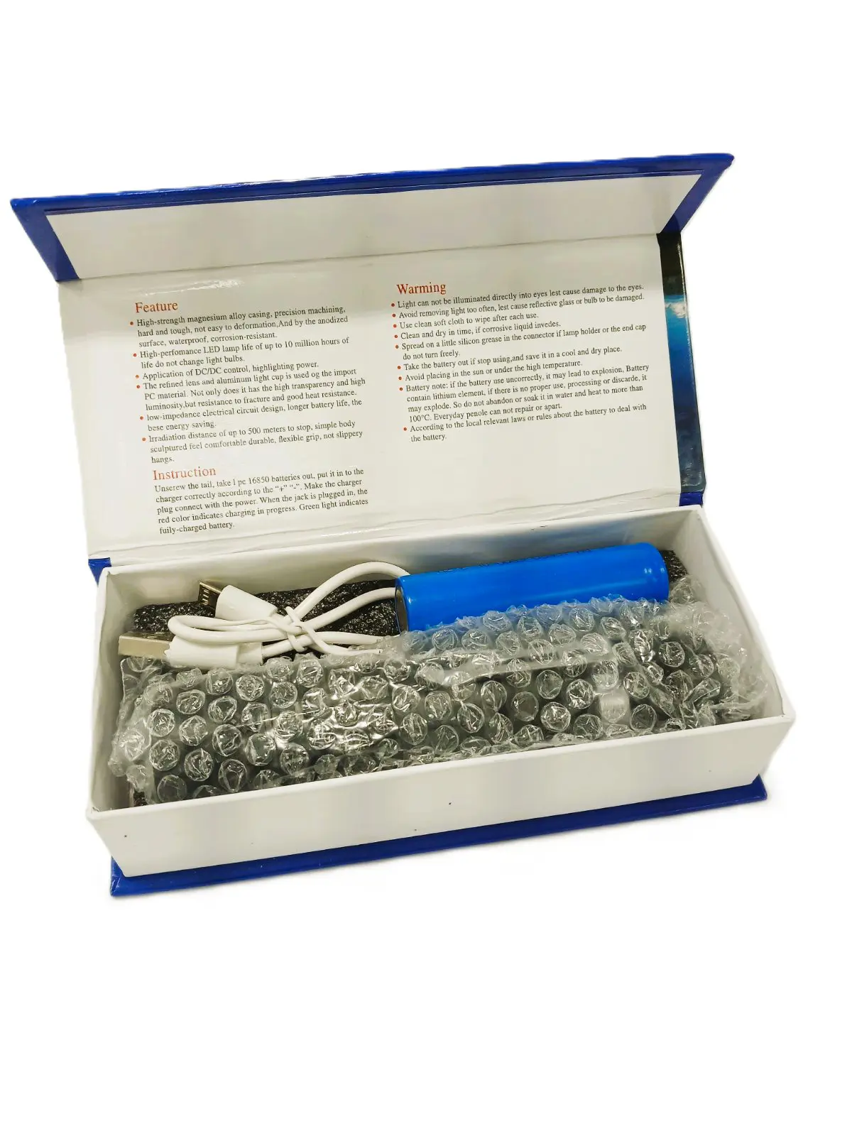 Ліхтар ручний 608-XPE(RED) zoom +microUSB,18650 4 режими з червоним світлом), зображення 2